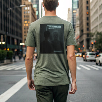 Unisex Tee Censored Identity Dystopian Mirror Surreal Neon Monochrome Shirt